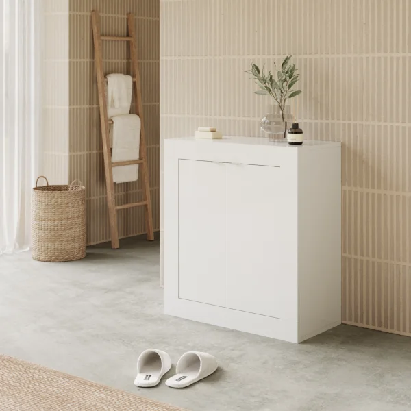 Mobile bagno 70x78h cm 2 ante bianco lucido Turny