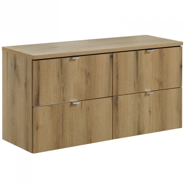 Mobile bagno sospeso 120cm 4 cassetti rovere Rovery