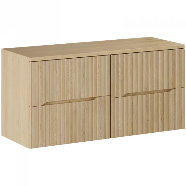 Mobile bagno sospeso 120cm cannettato rovere Pretty