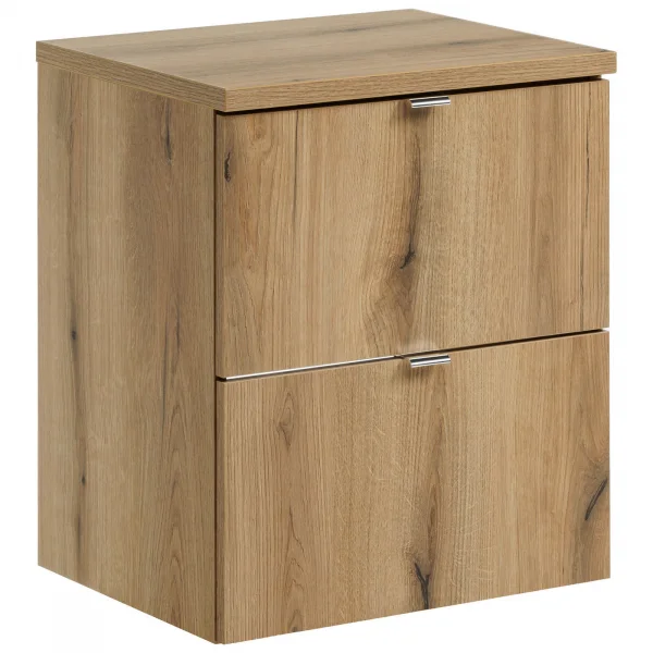 Mobile bagno sospeso 50cm 2 cassetti rovere Rovery