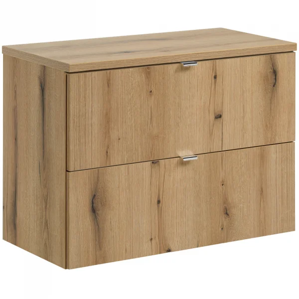 Mobile bagno sospeso 80cm 2 cassetti rovere Rovery
