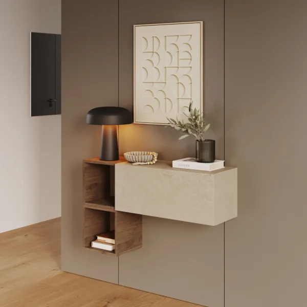 Mobile ingresso sospeso 97x56h cm tortora rovere scuro Sunset 1001