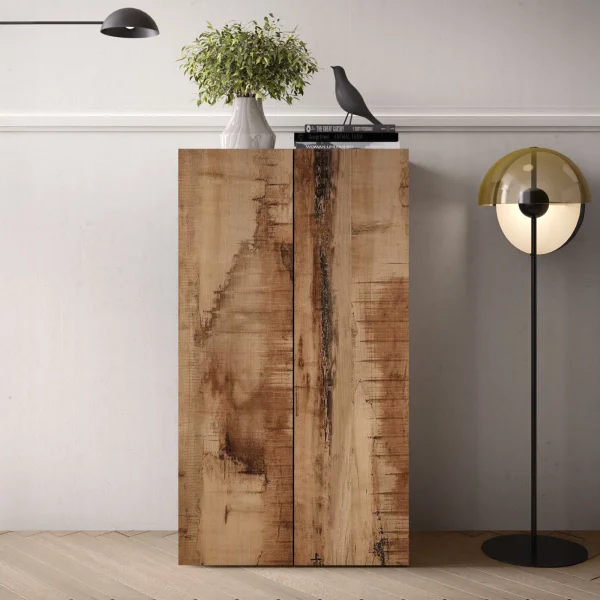 Mobile ufficio multiuso 63x114h cm 2 ante nero pero Jobby