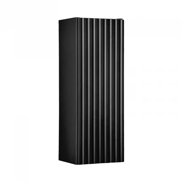 Pensile bagno sospeso 20x57h cm cannettato 1 anta nero Cleany