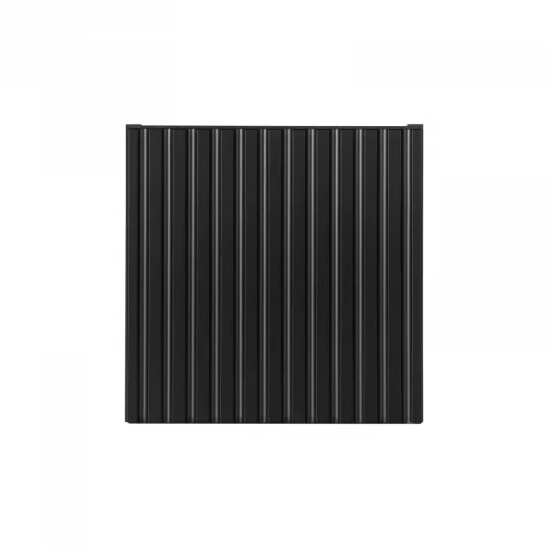 Pensile cubo bagno sospeso 30x30h cm cannettato 1 anta nero Cleany