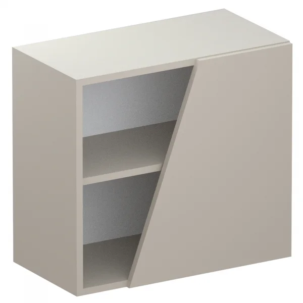 Pensile cubo sospeso 1 anta tagliata 55x50cm beige Sunset