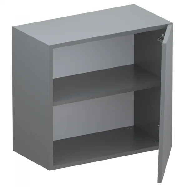 Pensile cubo sospeso 1 anta tagliata 55x50cm grigio scuro Sunset