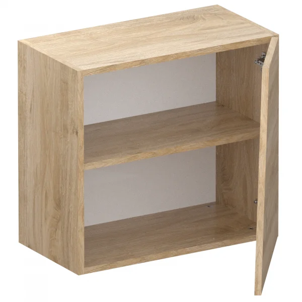 Pensile cubo sospeso 1 anta tagliata 55x50cm rovere chiaro Sunset
