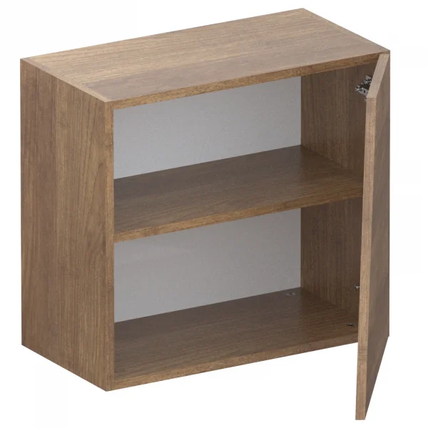 Pensile cubo sospeso 1 anta tagliata 55x50cm rovere scuro Sunset