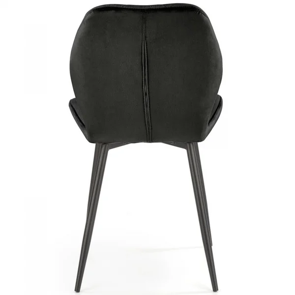 Sedia da pranzo in tessuto moderna nero Cotton