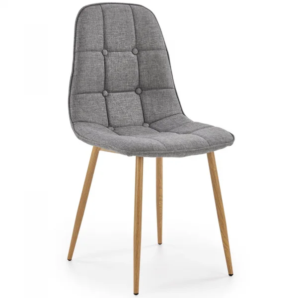 Sedia in tessuto moderna grigio rovere Trevon