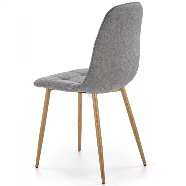 Sedia in tessuto moderna grigio rovere Trevon