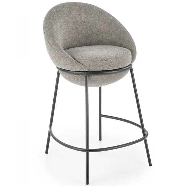 Sgabello alto in tessuto design moderno grigio antracite Rosie