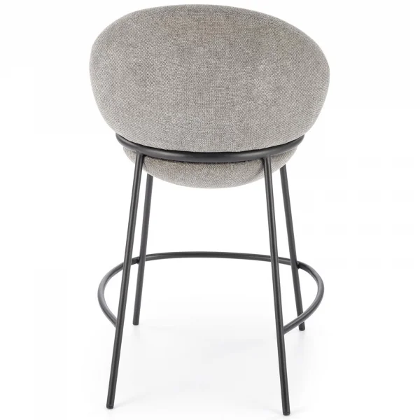 Sgabello alto in tessuto design moderno grigio antracite Rosie