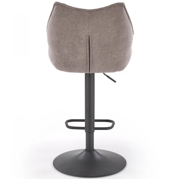 Sgabello alto in tessuto regolabile moderno grigio nero Espresso
