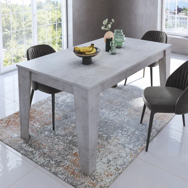 Tavolo da pranzo allungabile 140/200 cm moderno cemento Orbis