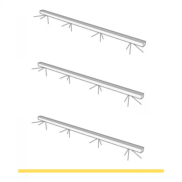 3 strisce led 50 cm per vetrina sospesa Sunset