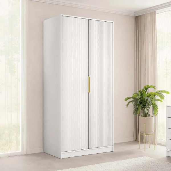 Armadio 102x216h cm 2 ante bianco Athena