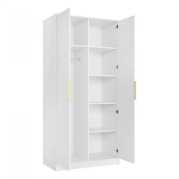 Armadio 102x216h cm 2 ante bianco Athena