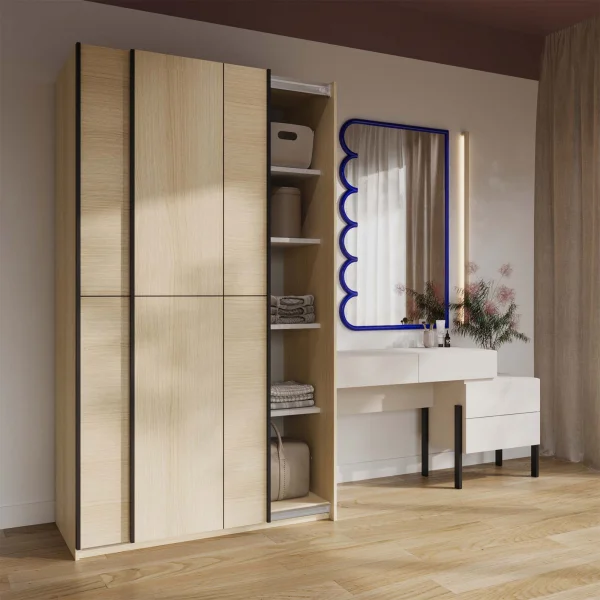 Armadio 120x210h cm 2 ante scorrevoli rovere Procida