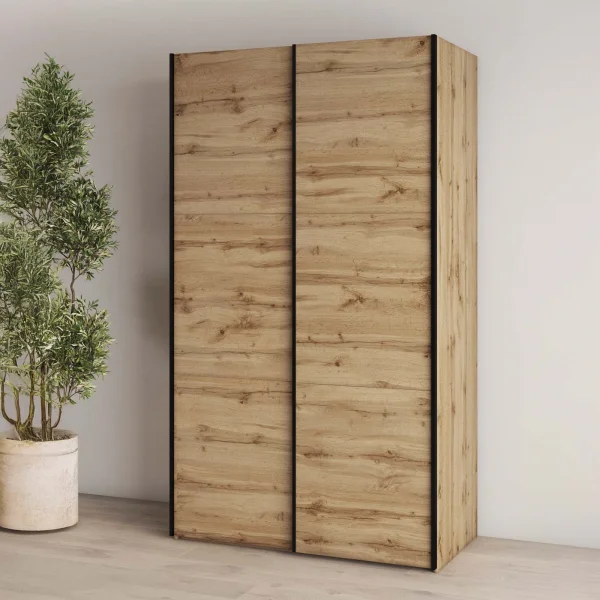 Armadio 120x211h cm 2 ante scorrevoli rovere Attitude