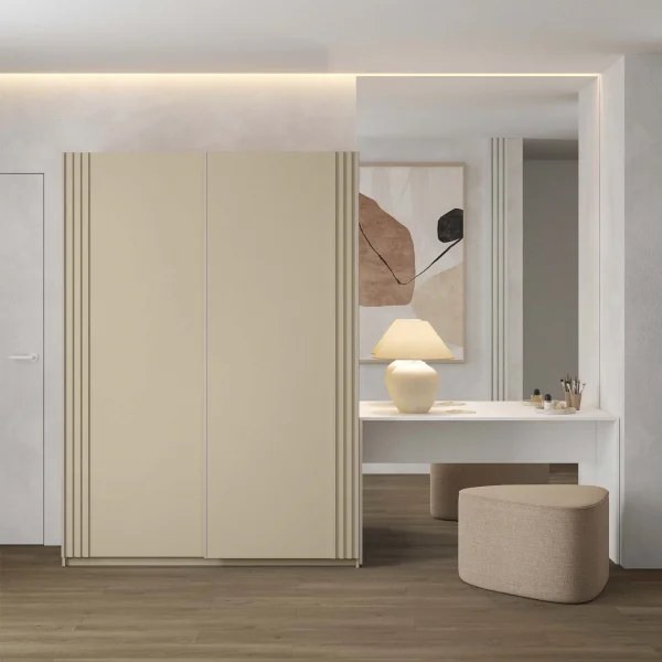 Armadio 150x210h cm 2 ante scorrevoli beige Sansha
