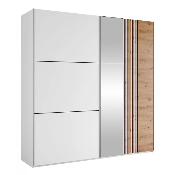 Armadio 203x215h cm 2 ante scorrevoli bianco Duppy
