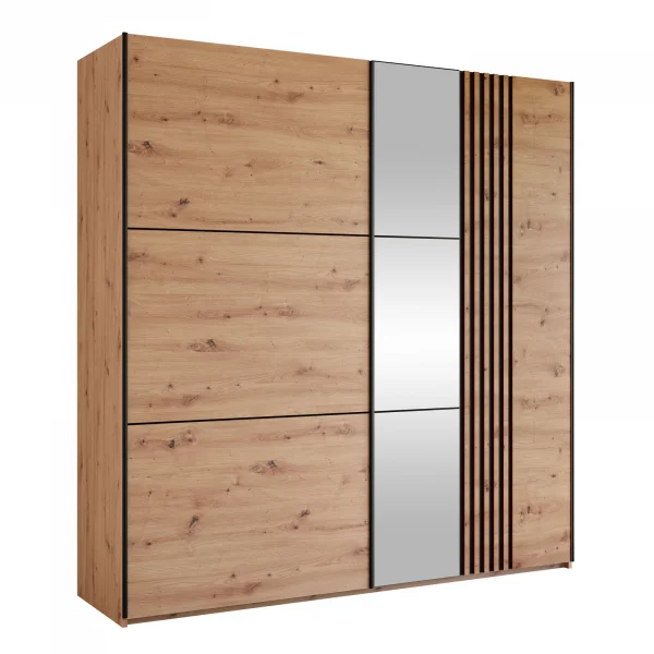 Armadio 203x215h cm 2 ante scorrevoli rovere Duppy
