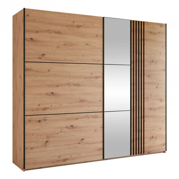 Armadio 250x215h cm 2 ante scorrevoli rovere Duppy