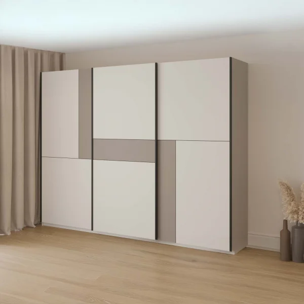 Armadio 270x210h cm 3 ante scorrevoli beige cashmere Procida