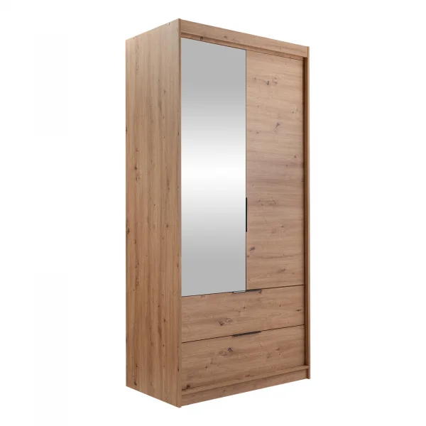 Armadio 60x213h cm 2 ante 2 cassetti rovere Stiky