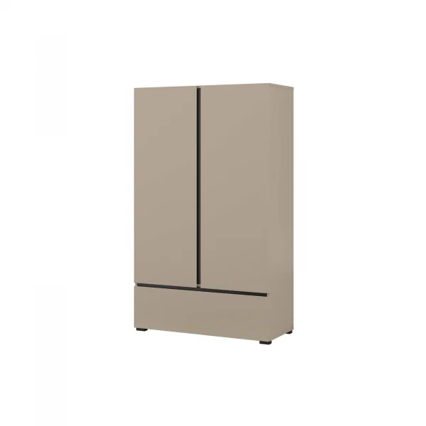 Armadio 89x150h cm 2 ante con cassetto tortora Lolla