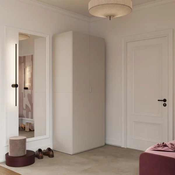 Armadio 90x215h cm 2 ante battenti cashmere Niman