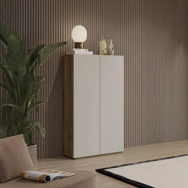 Armadio scarpiera 70x130h cm 2 ante cashmere rovere Delia