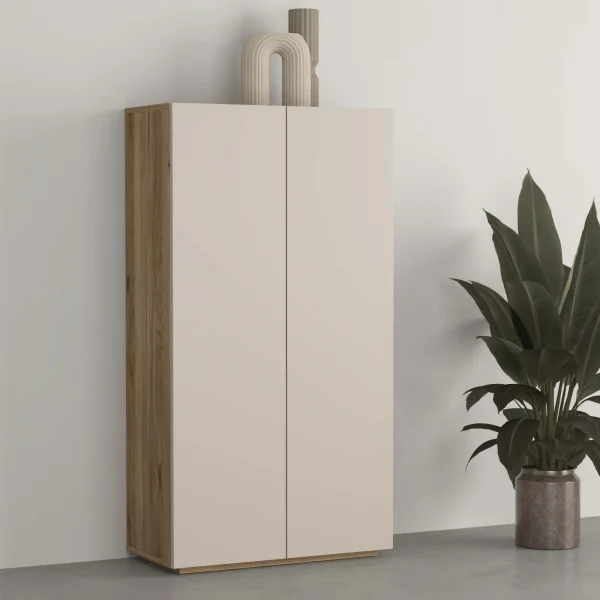 Armadio scarpiera 70x130h cm 2 ante cashmere rovere Delia