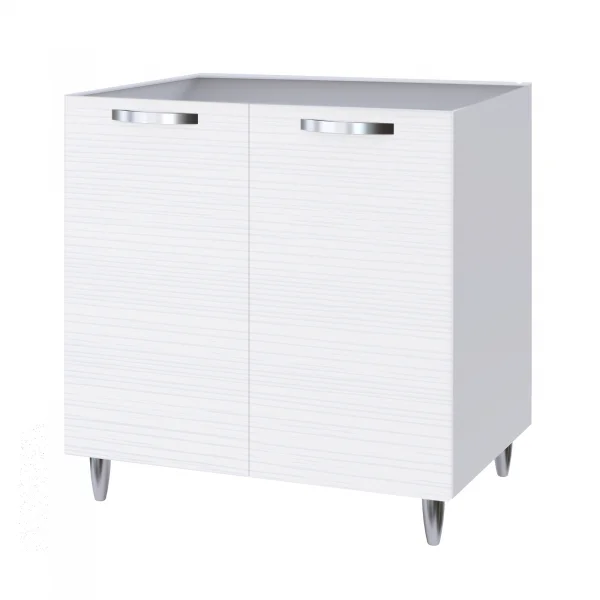 Base sottolavello 120x86h cm reversibile 3 ante bianco frassinato Talise