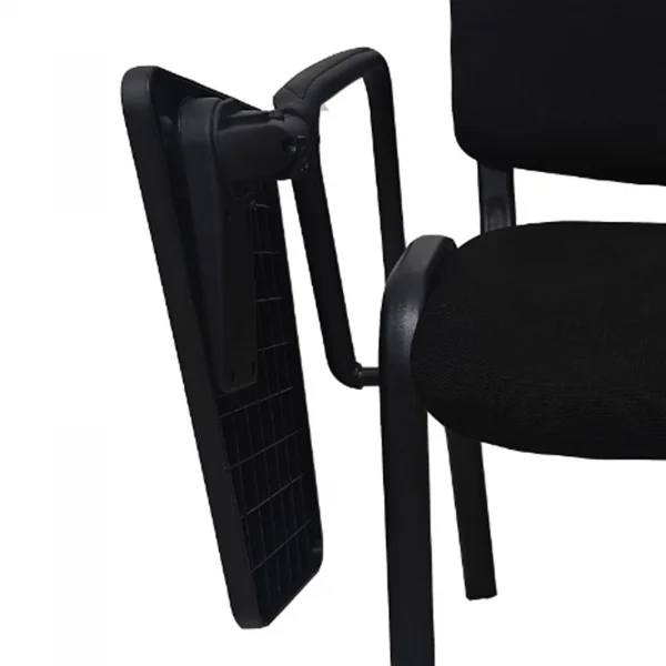 Bracciolo destro con ribaltina scrittoio pieghevole in plastica nera per sedia Laos