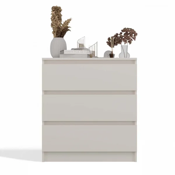 Cassettiera 70x75h cm 3 cassetti beige cashmere Kitri