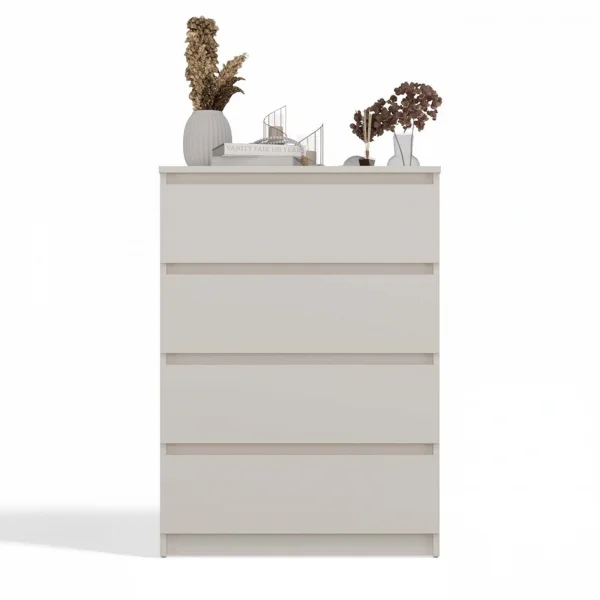 Cassettiera 70x97h cm 4 cassetti beige cashmere Kitri