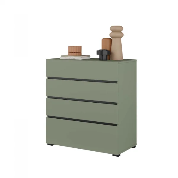 Cassettiera 80x85h cm 4 cassetti verde Lolla
