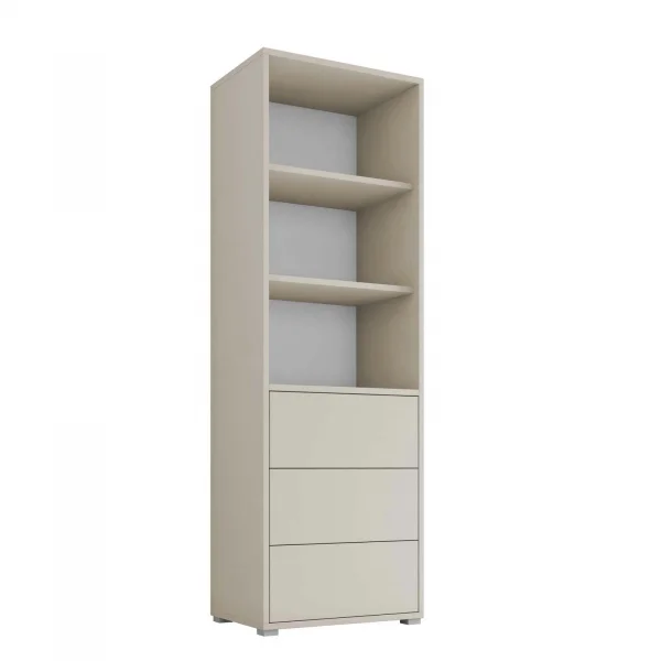 Colonna soggiorno 60x178h cm 3 cassetti 3 vani a giorno beige cashmere Eindhoven