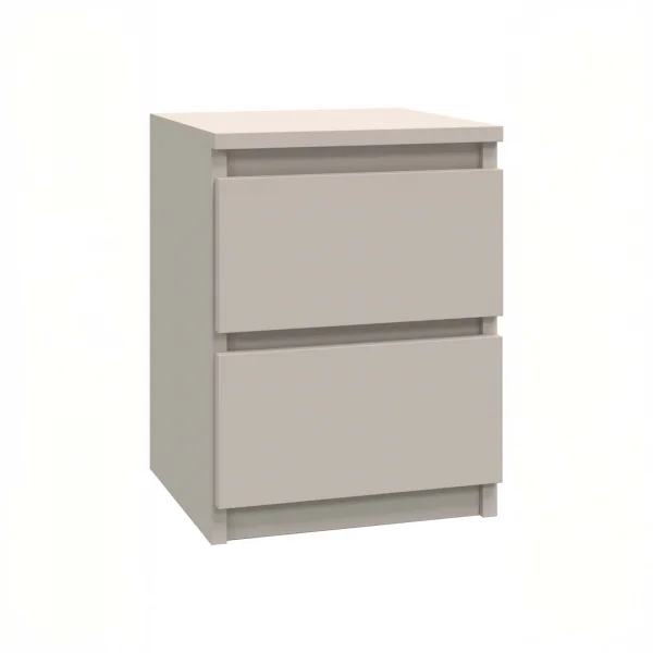 Comodino 30x40h cm 2 cassetti beige cashmere Kitri