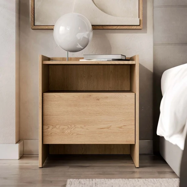 Comodino 53x60h cm 1 cassetto rovere Girone
