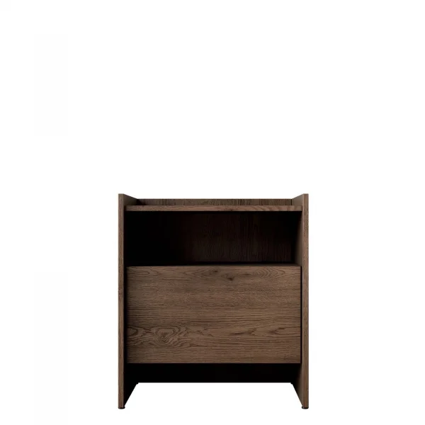 Comodino 53x60h cm 1 cassetto rovere scuro Girone