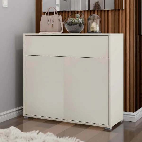 Credenza 100x93h cm 1 cassetto 2 ante moderna beige cashmere Eindhoven