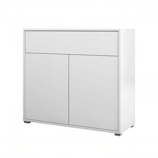 Credenza 100x93h cm 1 cassetto 2 ante moderna bianco Eindhoven