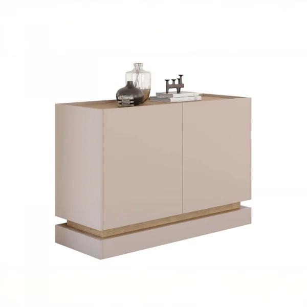Credenza 120x75h cm 2 ante moderna beige rovere Rhea