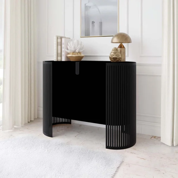 Credenza 120x90h cm 2 ante moderna nero Elisera