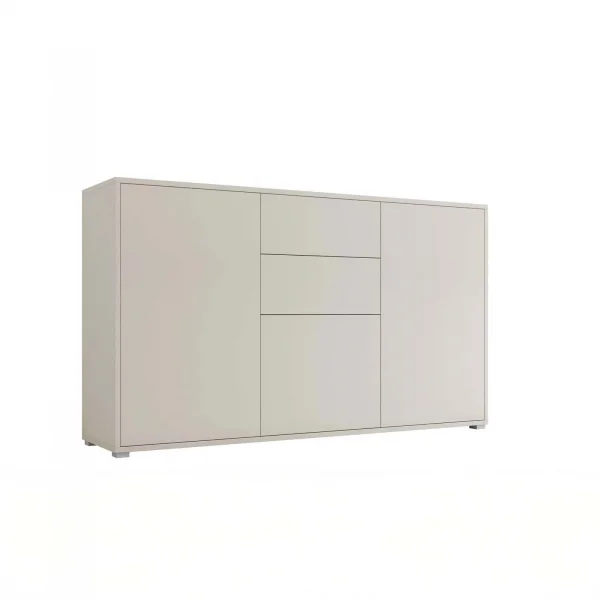 Credenza 141x93h cm 2 cassetti 3 ante moderna beige cashmere Eindhoven