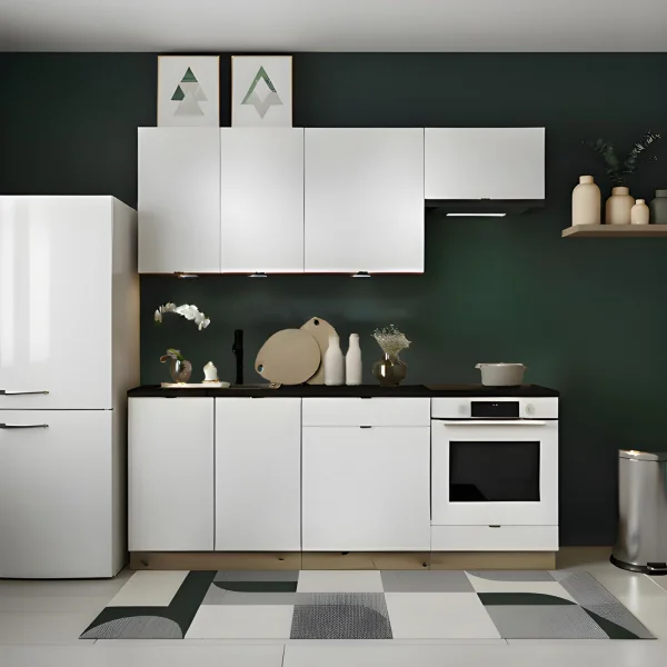 Cucina lineare 200cm completa componibile moderna bianca Starter